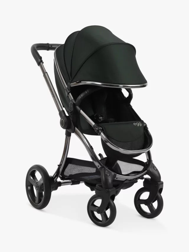 Egg 3 Pushchair, Carrycot & Accessories with Cybex Cloud T Car Seat and Base T Luxury Bundle, Black Olive