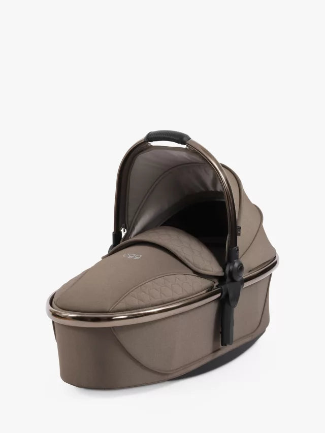 Egg 3 Pushchair, Carrycot & Accessories with Cybex Cloud T Car Seat and Base T Luxury Bundle, Mink
