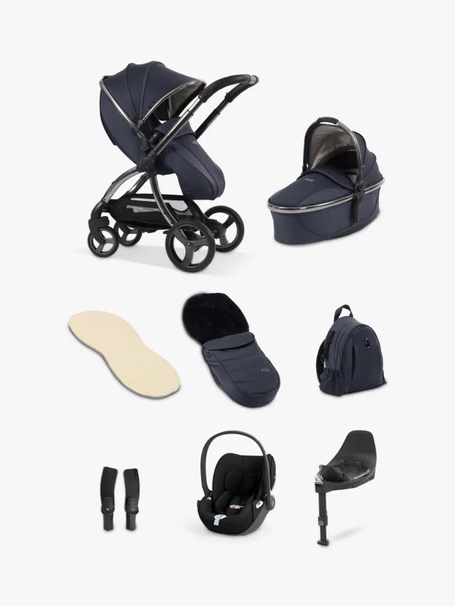 Egg 3 Pushchair Carrycot Accessories with Cybex Cloud T Car Seat an Jolly Tots