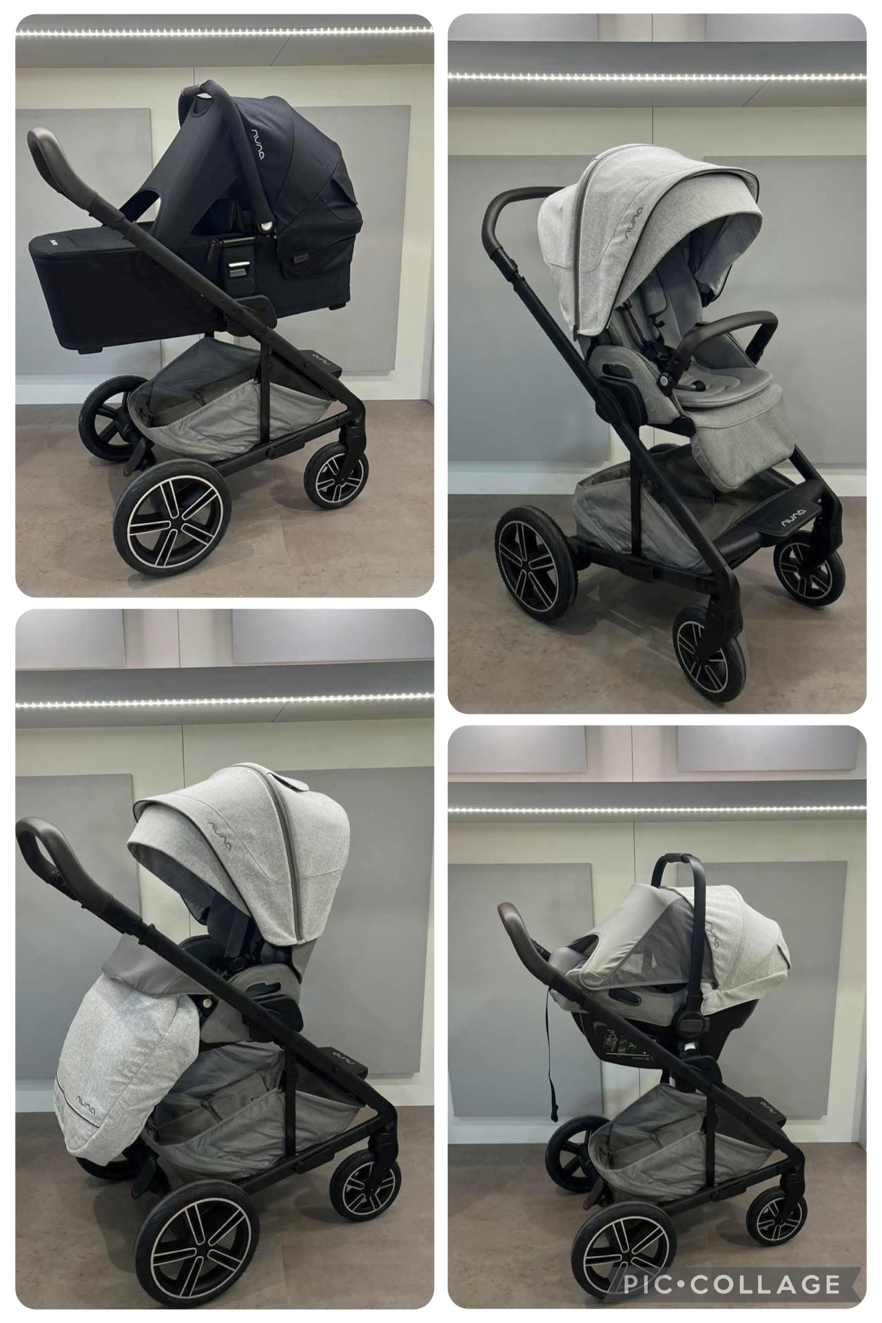 Nuna MIXX Next + PIPA Next Generation Travel System Bundle - Mineral/Caviar No Isofix Base