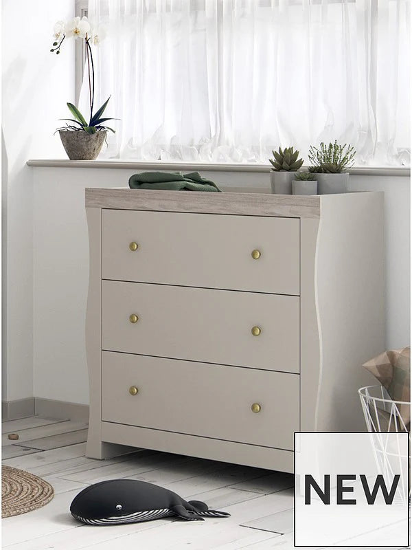 Davina Cashmere 3 piece furniture set by Little Acorns (No cotbed drawer)