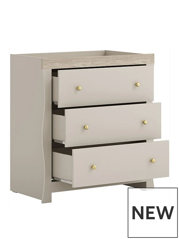 Davina Cashmere 3 piece furniture set by Little Acorns (No cotbed drawer)