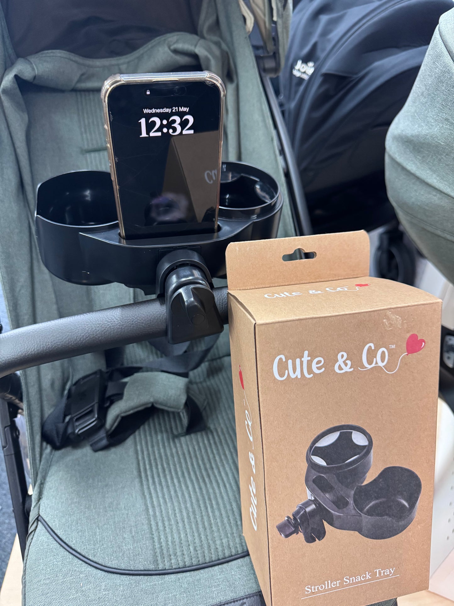 Cute & Co Stroller Snack Tray With Mobile Phone Holder