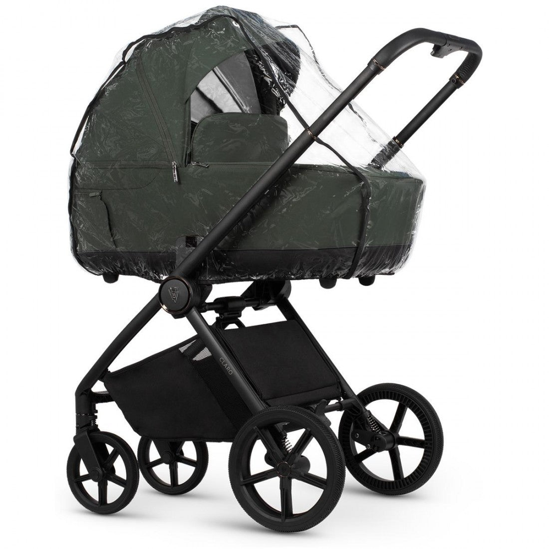 Venicci Claro 3 in 1 with Tiago 360 Car Seat + Base Complete Travel System Bundle, Forest
