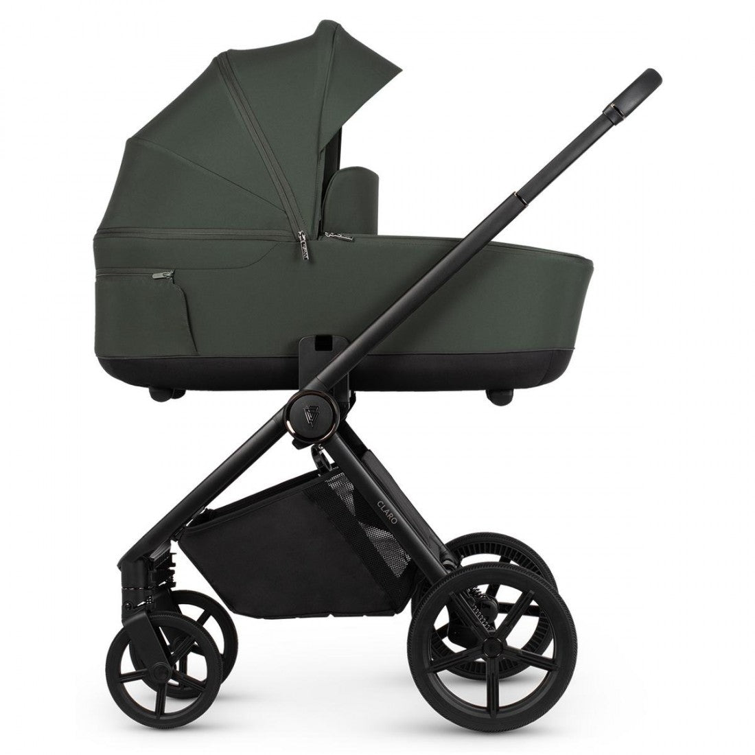 Venicci Claro 3 in 1 with Tiago 360 Car Seat + Base Complete Travel System Bundle, Forest