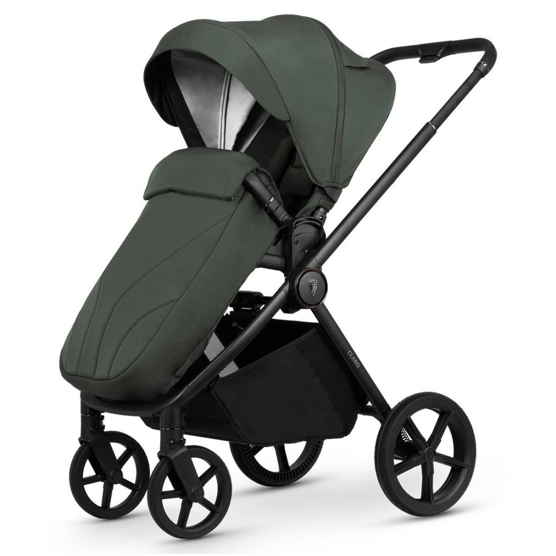 Venicci Claro 3 in 1 with Tiago 360 Car Seat + Base Complete Travel System Bundle, Forest