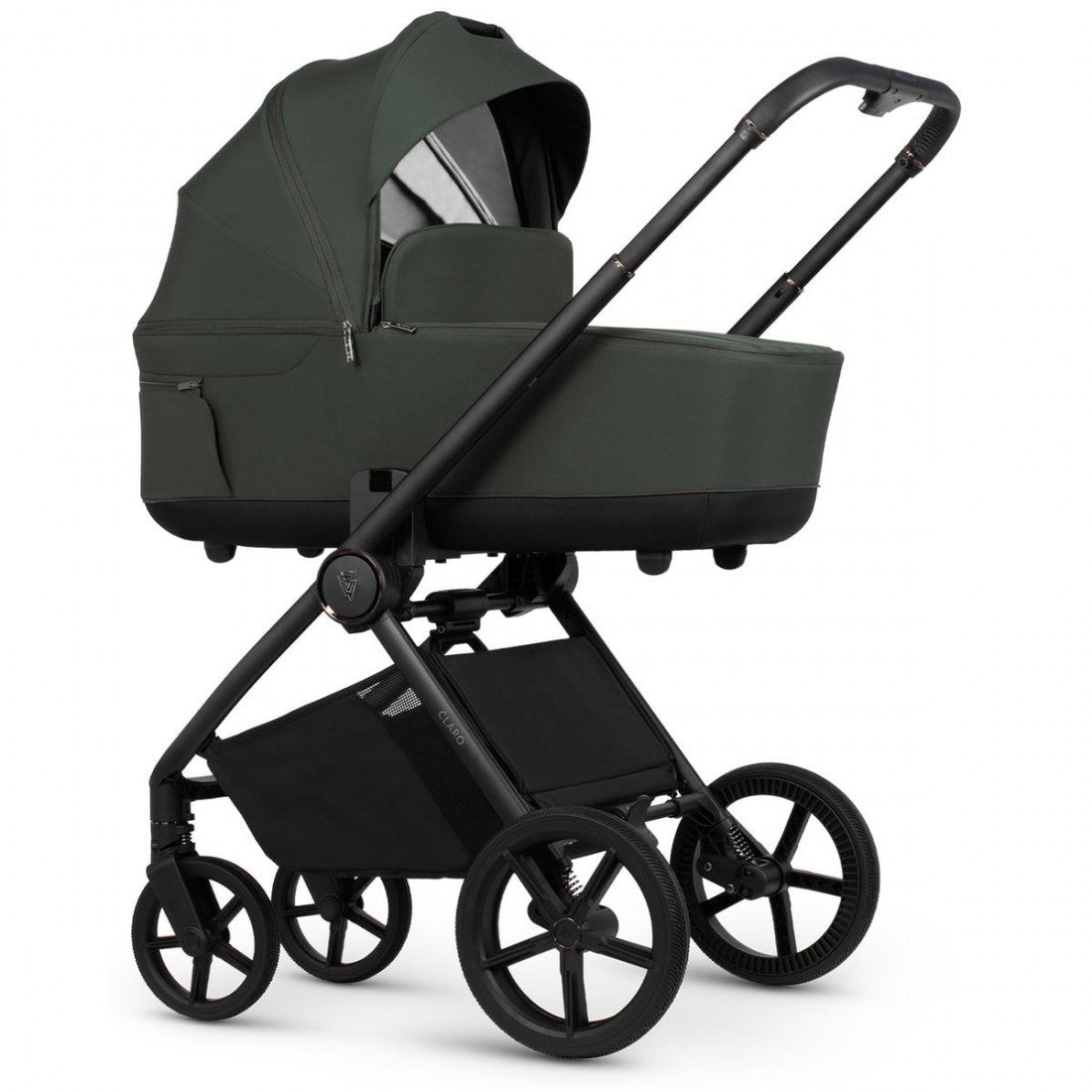 Venicci Claro 3 in 1 with Tiago 360 Car Seat Travel System Bundle, Forest Green
