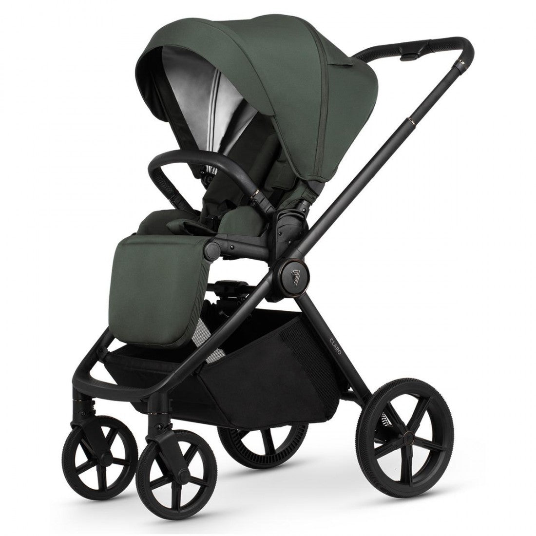 Venicci Claro 3 in 1 with Tiago 360 Car Seat Travel System Bundle, Forest Green