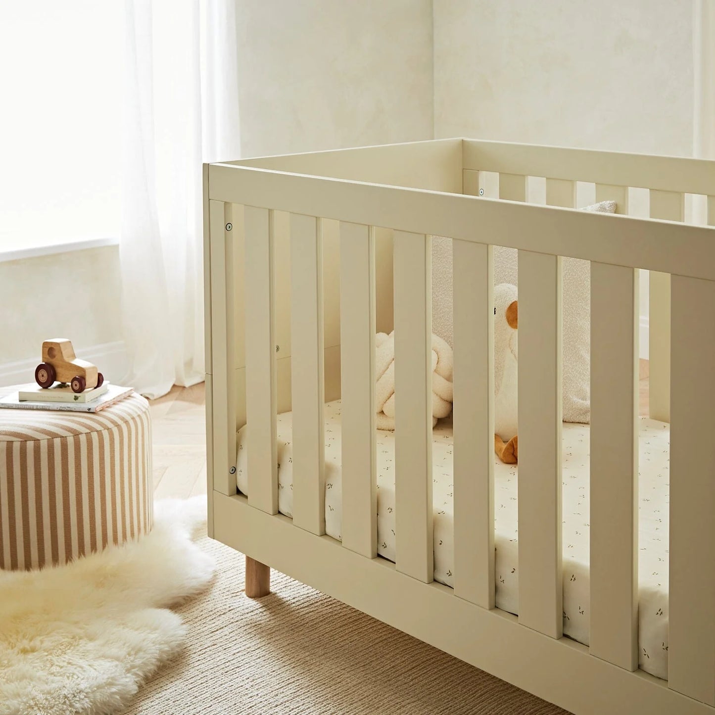 Cuddle Co Harper 3 Piece Nursery Furniture - Cream and Ash