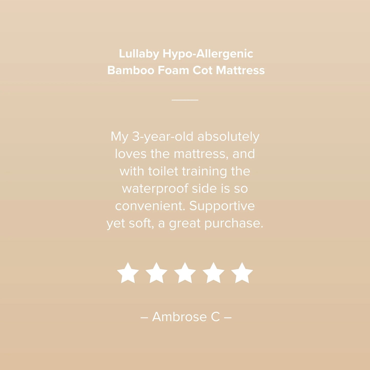 Cuddle Co Lullaby Hypo-Allergenic Bamboo Foam Cot Bed Mattress 120x 60 cm
