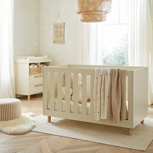 Harper Cot Bed Cream & Ash