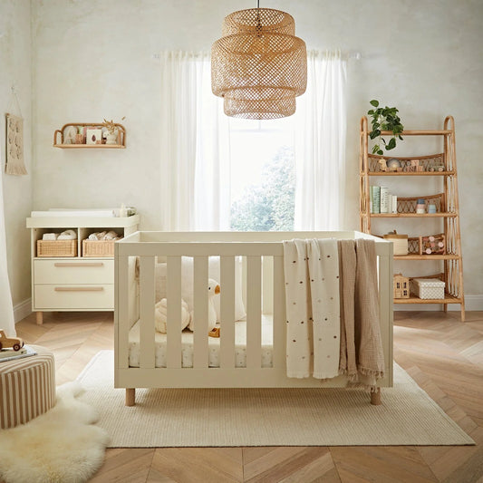 Harper 2 Piece Nursery Furniture Set - Cream & Ash
