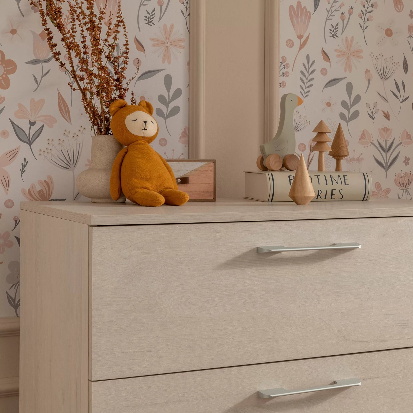 CuddleCo Freya 3 Piece Nursery Furniture Set - Coastal White