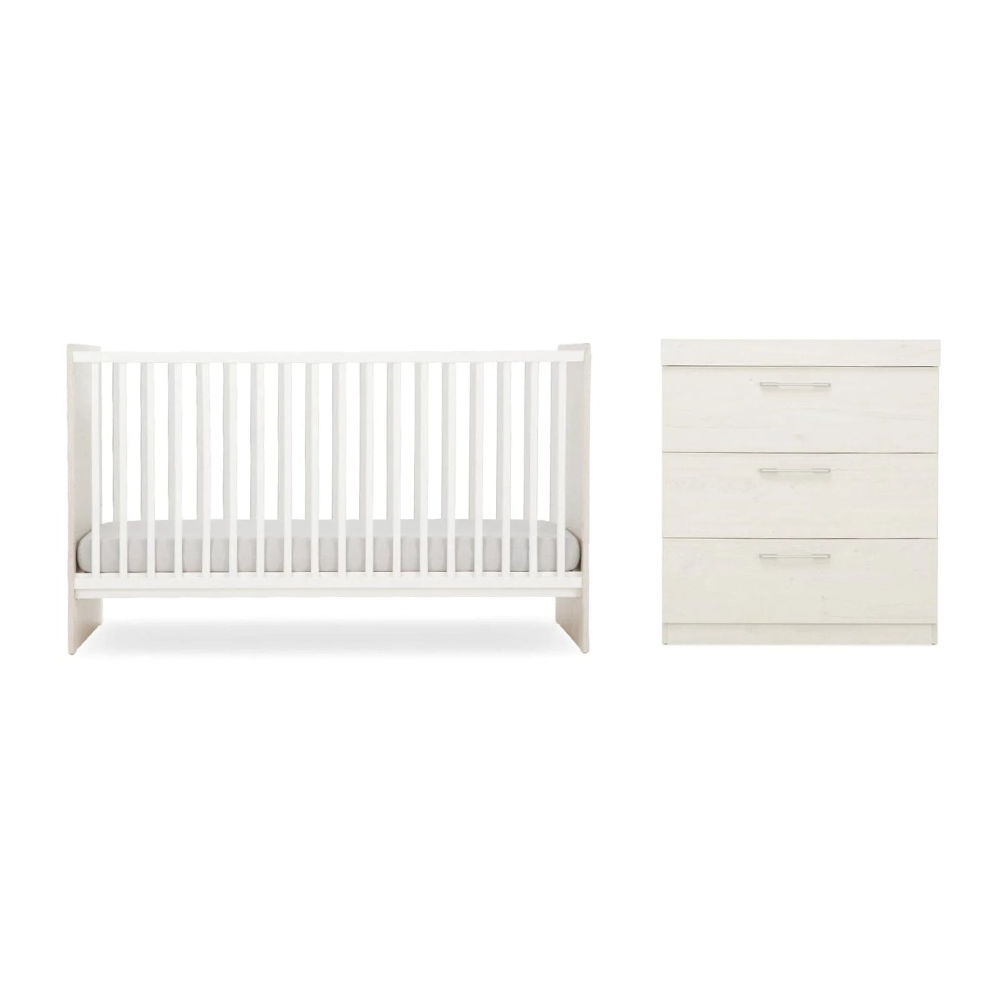 CuddleCo Freya 2 Piece Nursery Furniture Set - Coastal White
