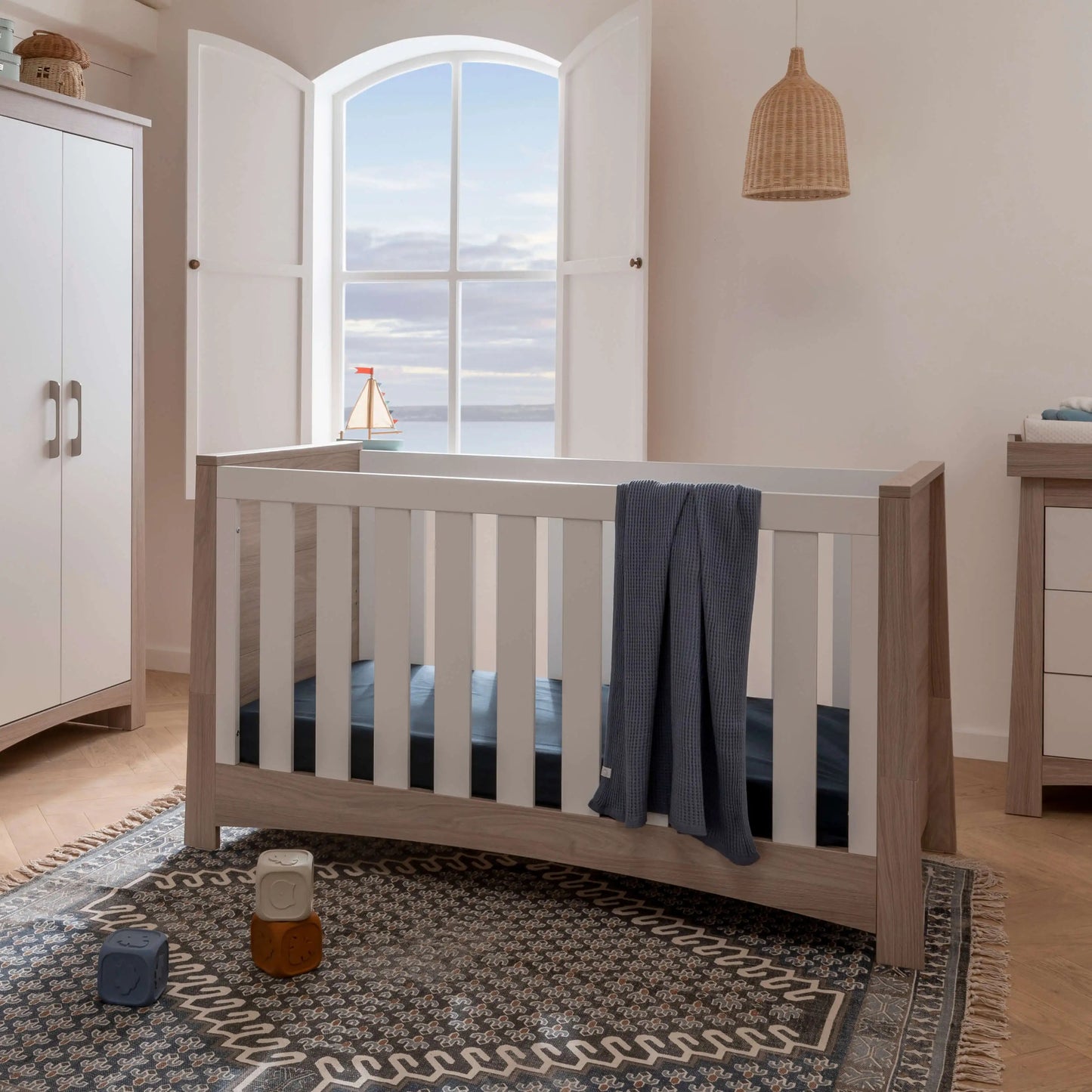 CuddleCo Lana 3 Piece Nursery Furniture Set - Ash & White