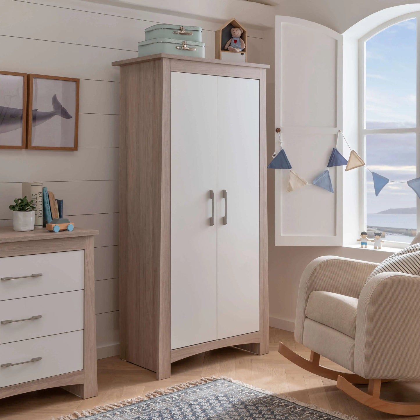 CuddleCo Lana 3 Piece Nursery Furniture Set - Ash & White