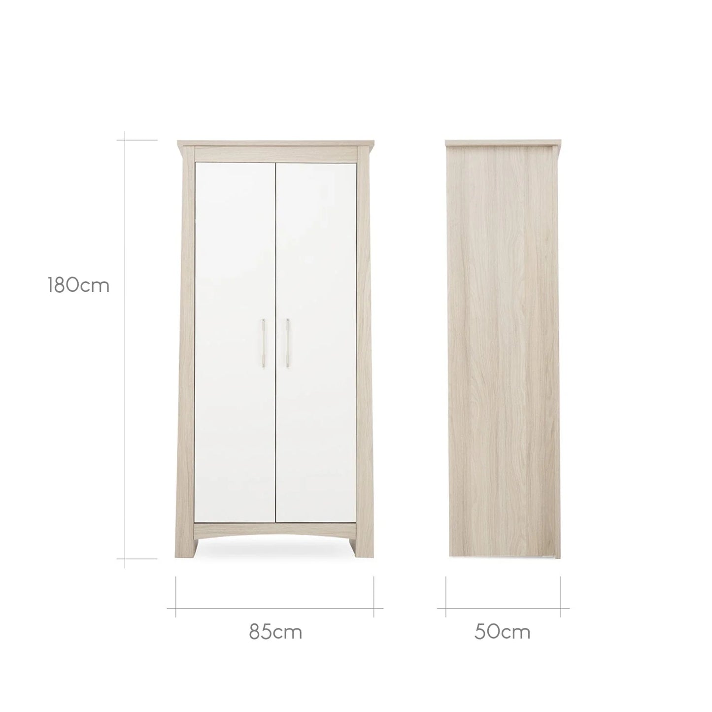 CuddleCo Lana 3 Piece Nursery Furniture Set - Ash & White