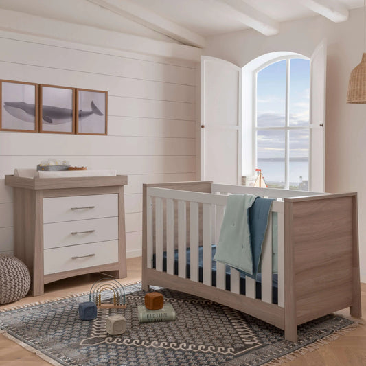 CuddleCo Lana 2 Piece Nursery Furniture Set - Ash & White