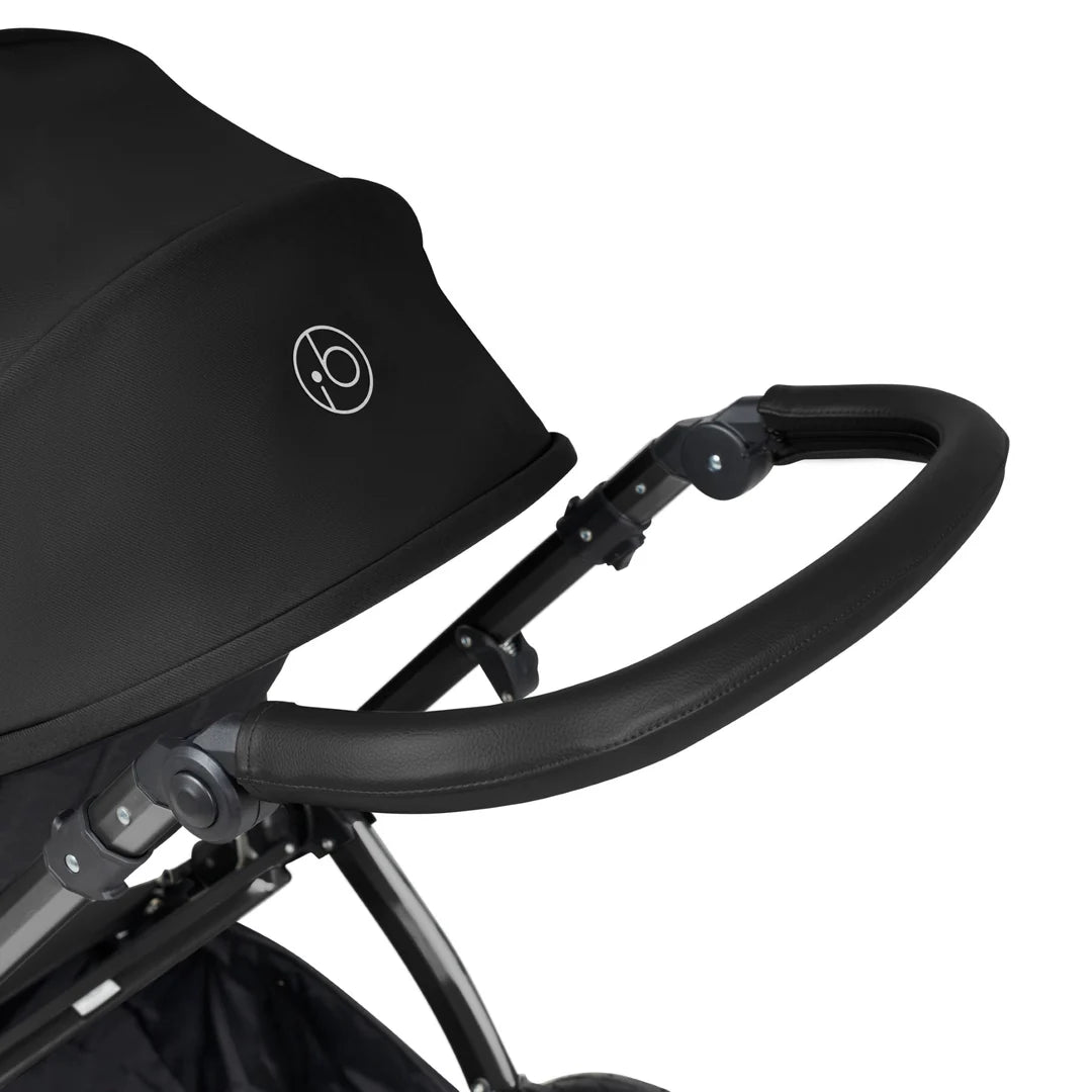 Ickle bubba Stomp Luxe All in One Premium i-Size Travel System with ISOFIX Base *Midnight - Black handle