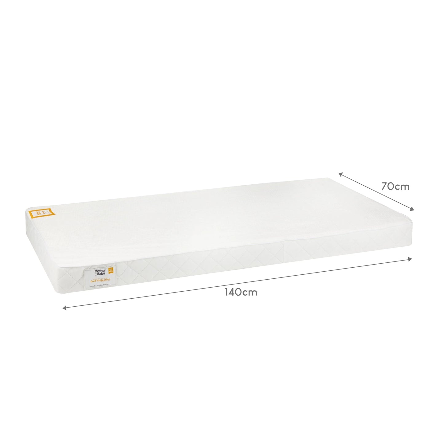 Mother&Baby White Gold Anti-Allergy Pocket Sprung Cot bed Mattress 140 x 70cm
