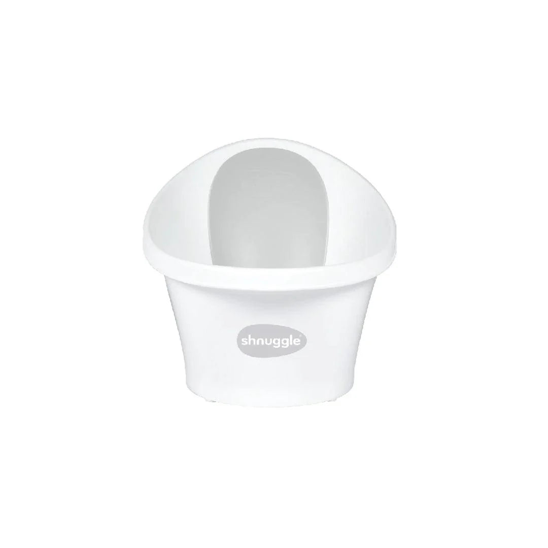 Shnuggle Baby Bath-White with Grey Backrest