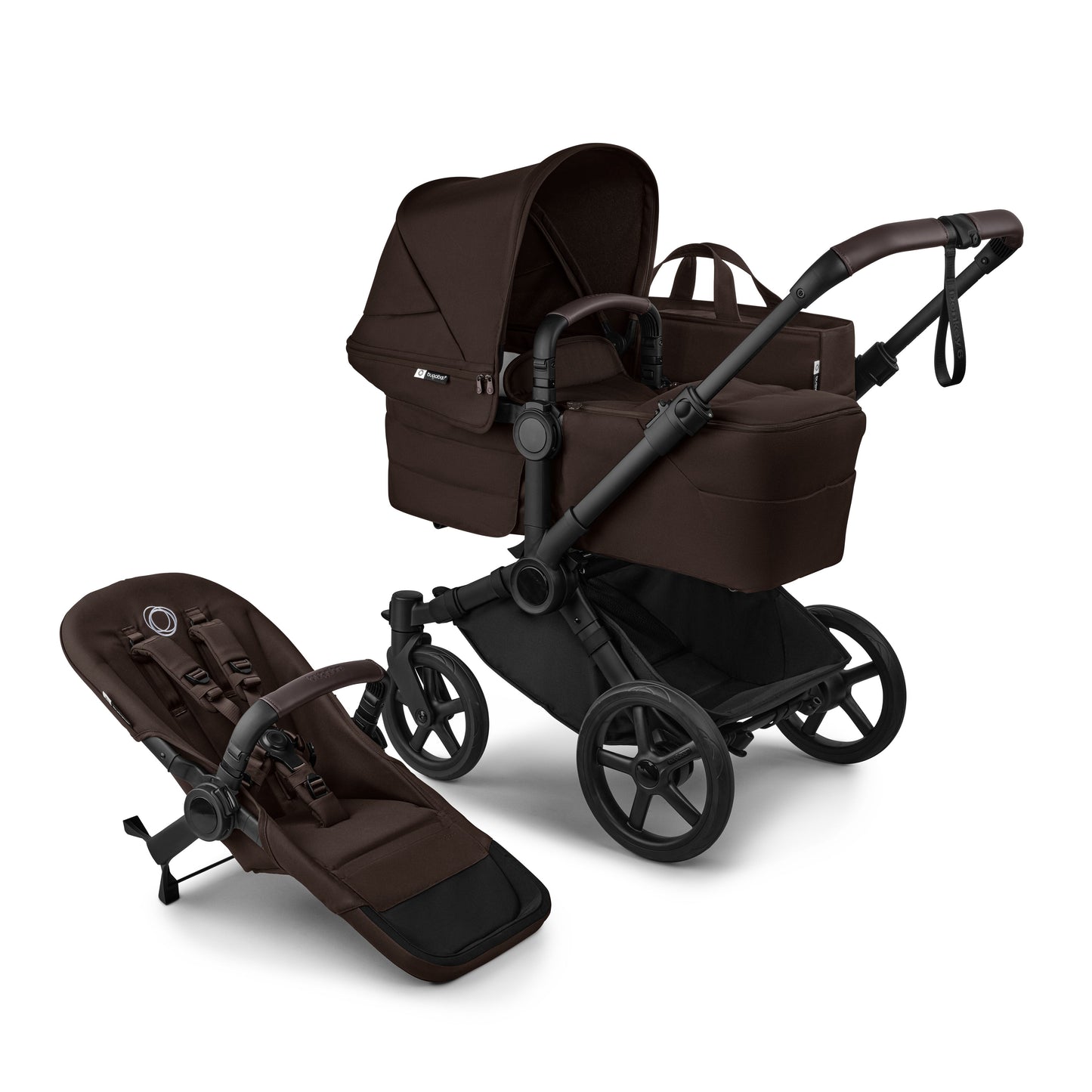 Bugaboo Donkey 6 Twin Stroller Cocoa Brown