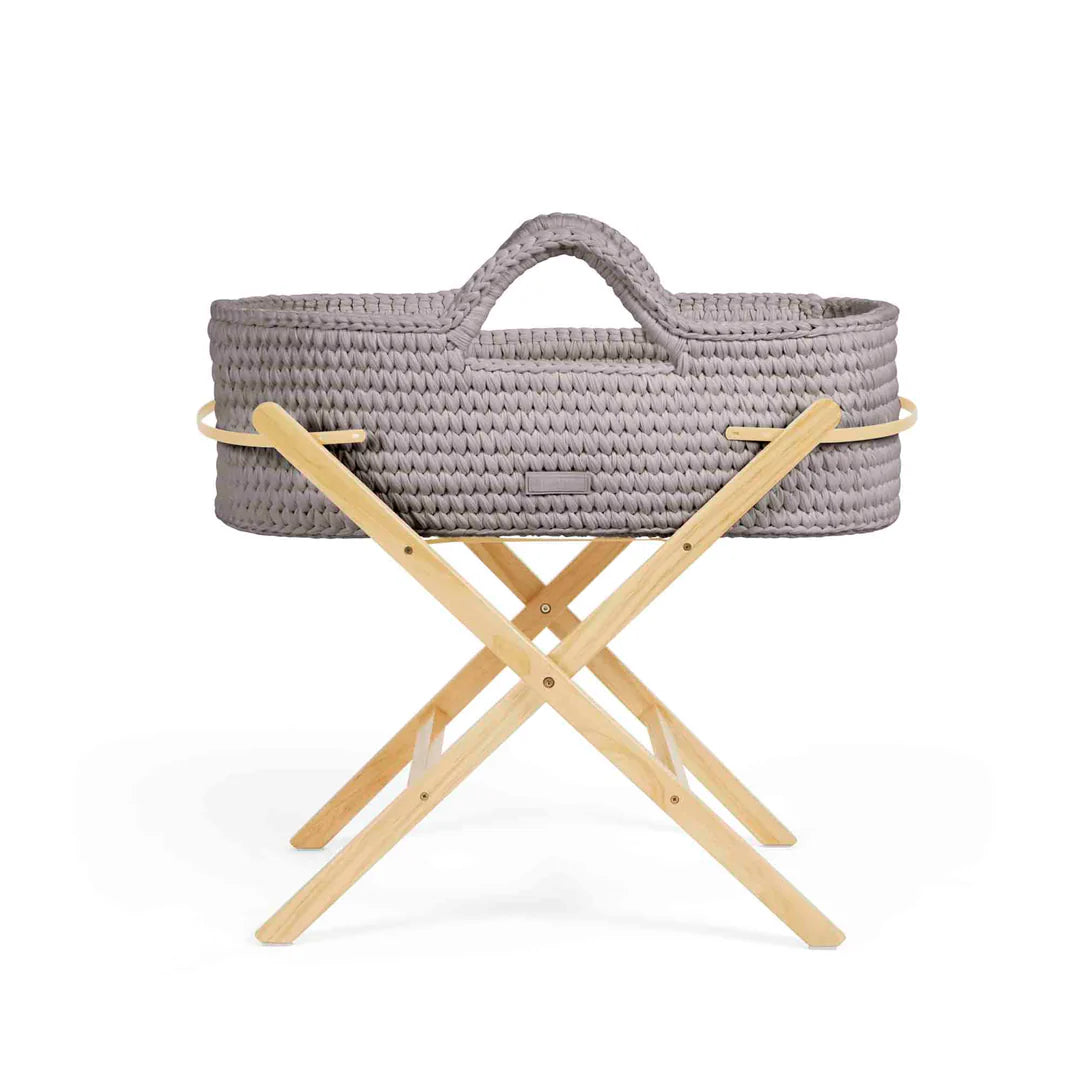 Ickle Bubba Nova Basket And Stand Crochet Tawny With Pine Stand