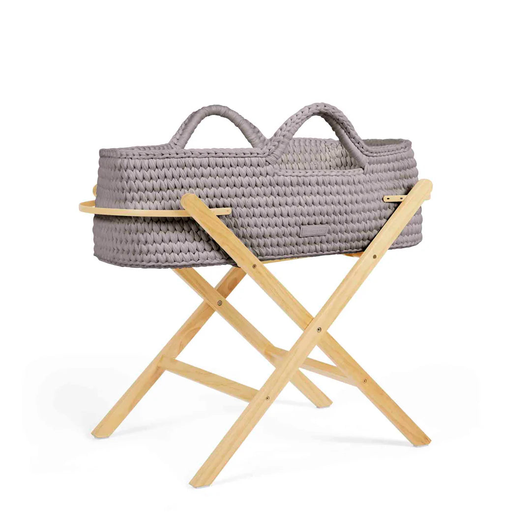 Ickle Bubba Nova Basket And Stand Crochet Tawny With Pine Stand