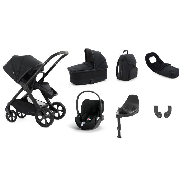 BabyStyle Oyster4 Pushchair Luxury 7 Piece Bundle with Cybex Cloud T i-Size Car Seat and Base - Raven
