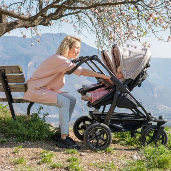 TFK Duo Twin Double Stroller Combi Seat Units - Sand