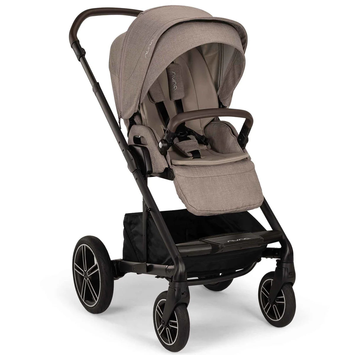 Nuna MIXX Next Pushchair, MIXX Next Carrycot, ARRA Flex Car Seat and BASE Curv Bundle, Cedar