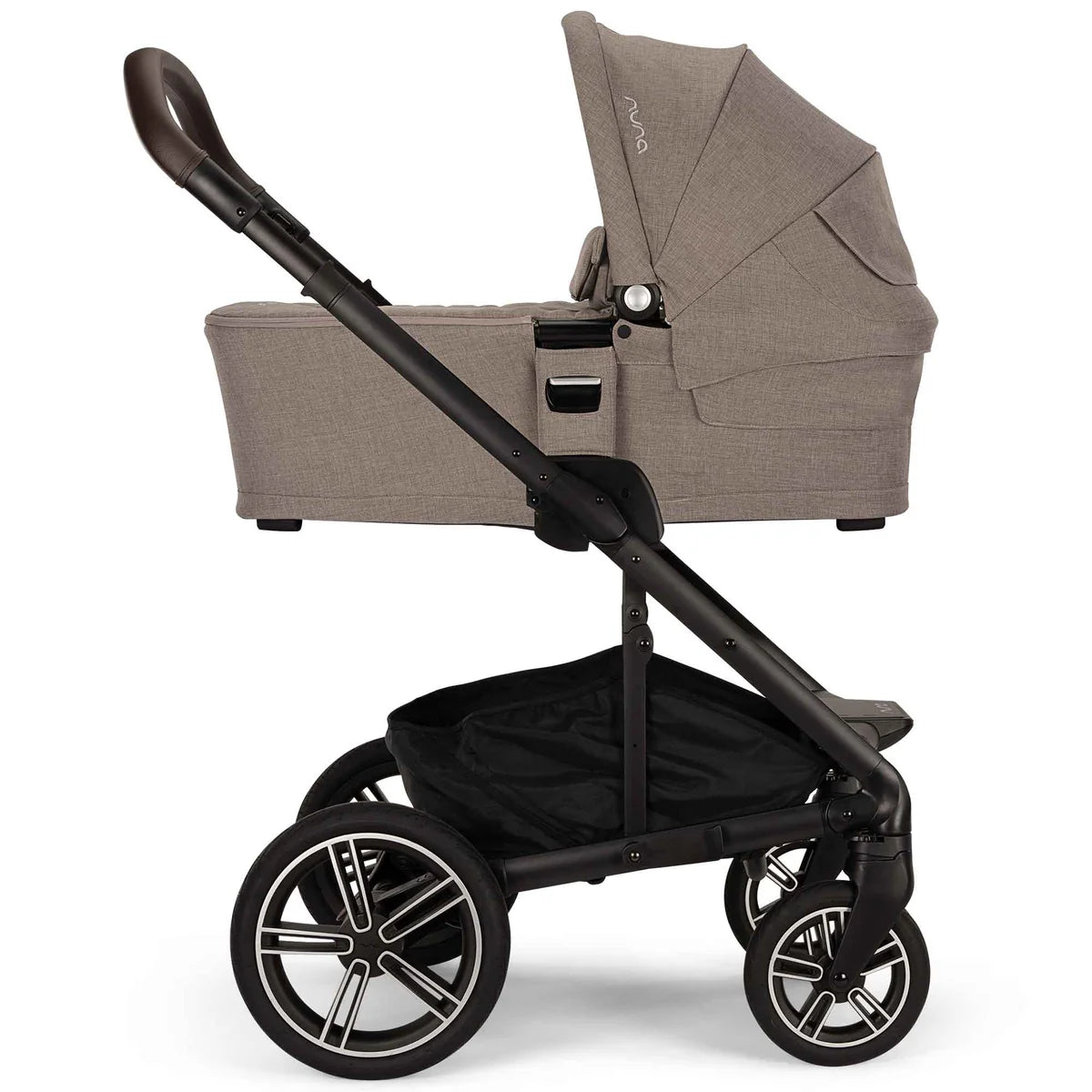 Nuna MIXX Next Pushchair, MIXX Next Carrycot, ARRA Flex Car Seat and BASE Curv Bundle, Cedar