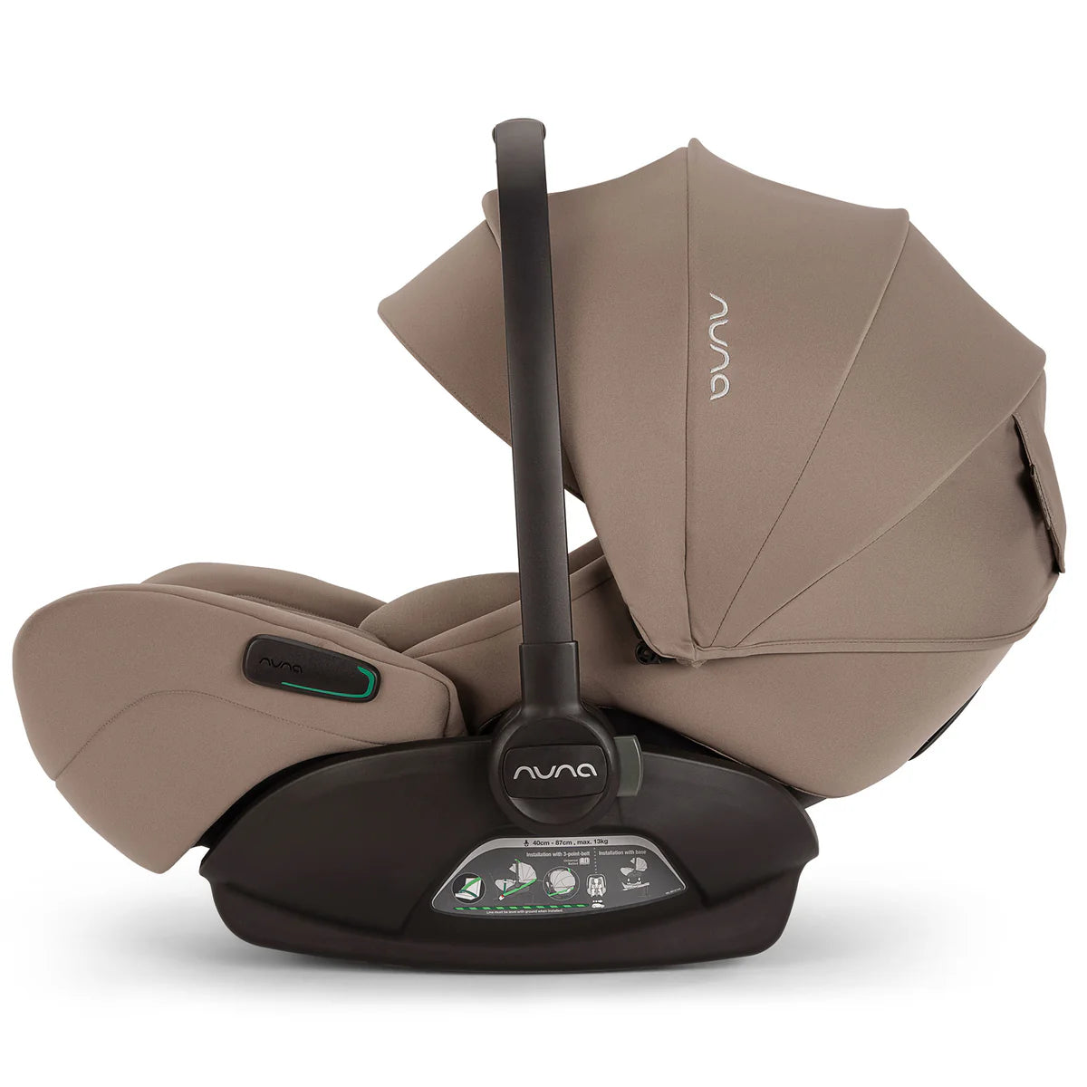 Nuna MIXX Next Pushchair, MIXX Next Carrycot, ARRA Flex Car Seat and BASE Curv Bundle, Cedar