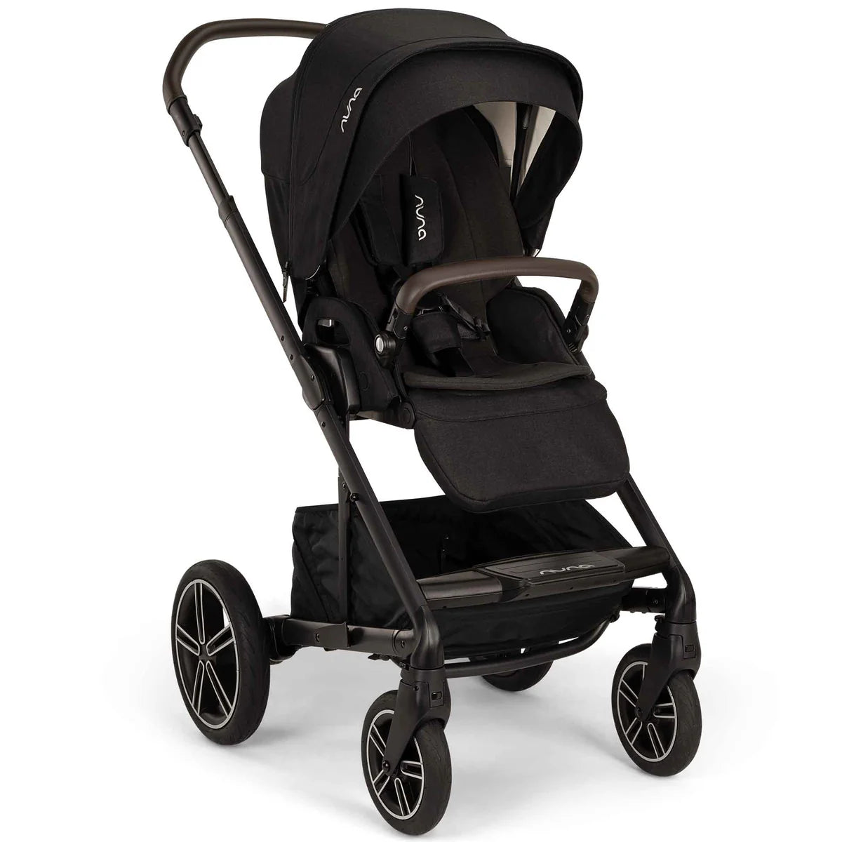 Nuna MIXX Next Pushchair, MIXX Next Carrycot, ARRA Flex Car Seat and BASE Curv Bundle, Caviar