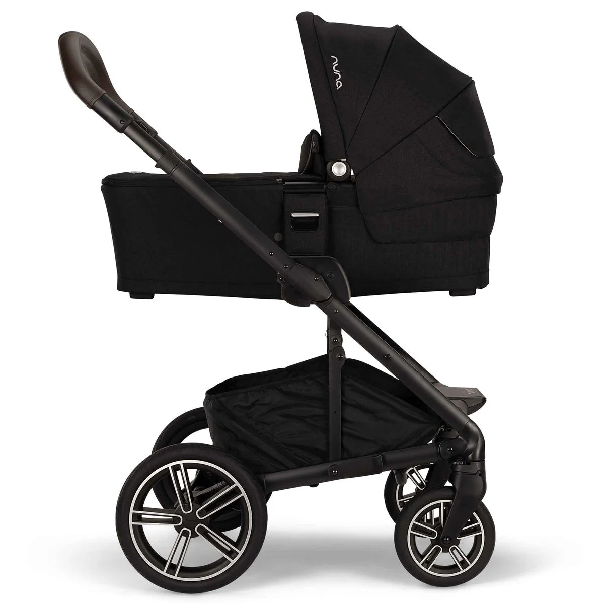 Nuna MIXX Next Pushchair, MIXX Next Carrycot, ARRA Flex Car Seat and BASE Curv Bundle, Caviar