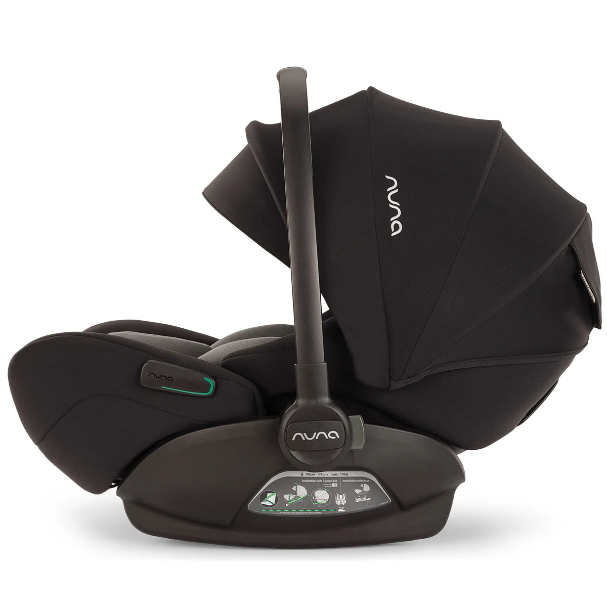 Nuna MIXX Next Pushchair, MIXX Next Carrycot, ARRA Flex Car Seat and BASE Curv Bundle, Caviar