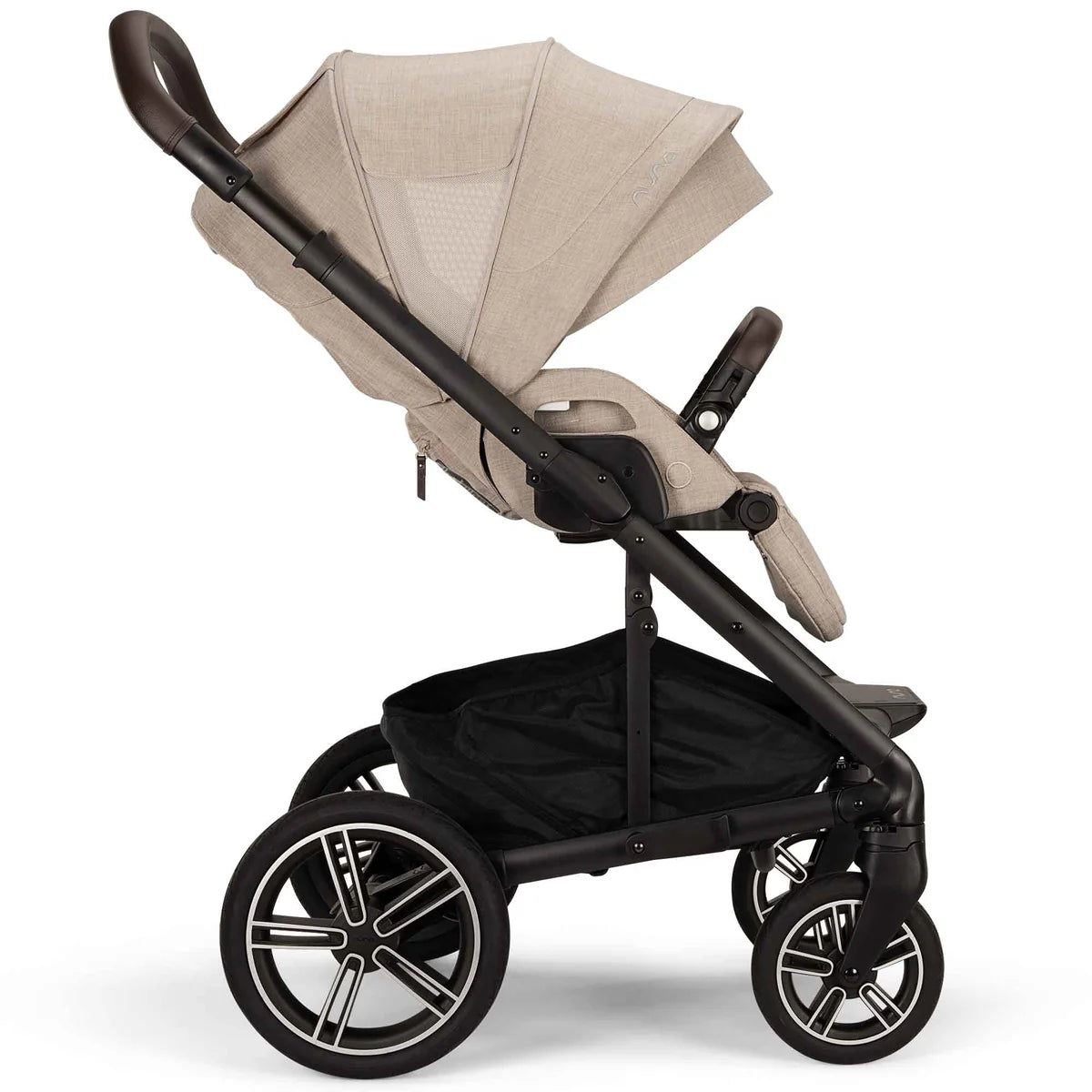 Nuna MIXX Next Pushchair, MIXX Next Carrycot, ARRA Flex Car Seat and BASE Curv Bundle, Biscotti