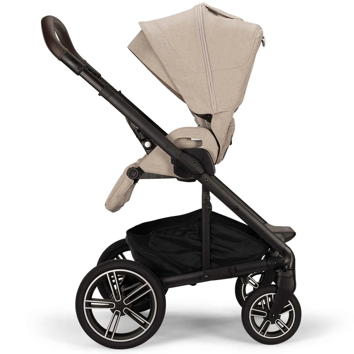 Nuna MIXX Next Pushchair, MIXX Next Carrycot, ARRA Flex Car Seat and BASE Curv Bundle, Biscotti