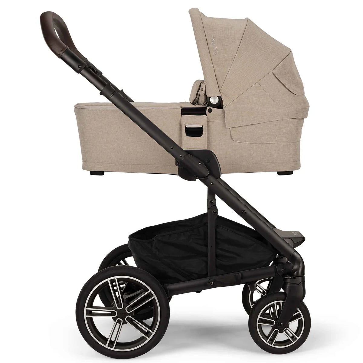 Nuna MIXX Next Pushchair, MIXX Next Carrycot, ARRA Flex Car Seat and BASE Curv Bundle, Biscotti