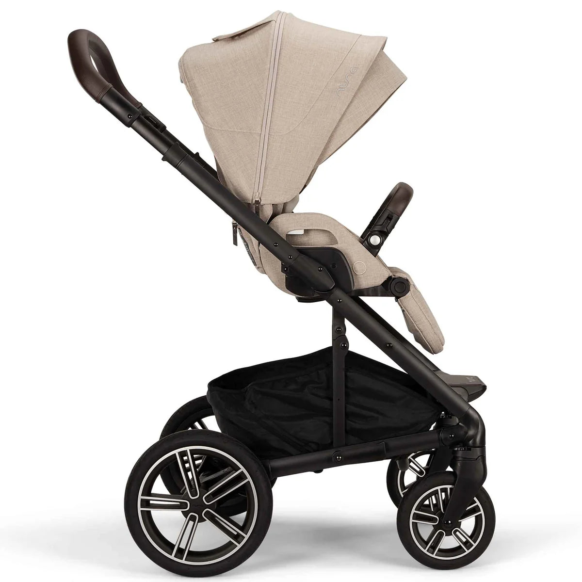 Nuna MIXX Next Pushchair, MIXX Next Carrycot, ARRA Flex Car Seat and BASE Curv Bundle, Biscotti