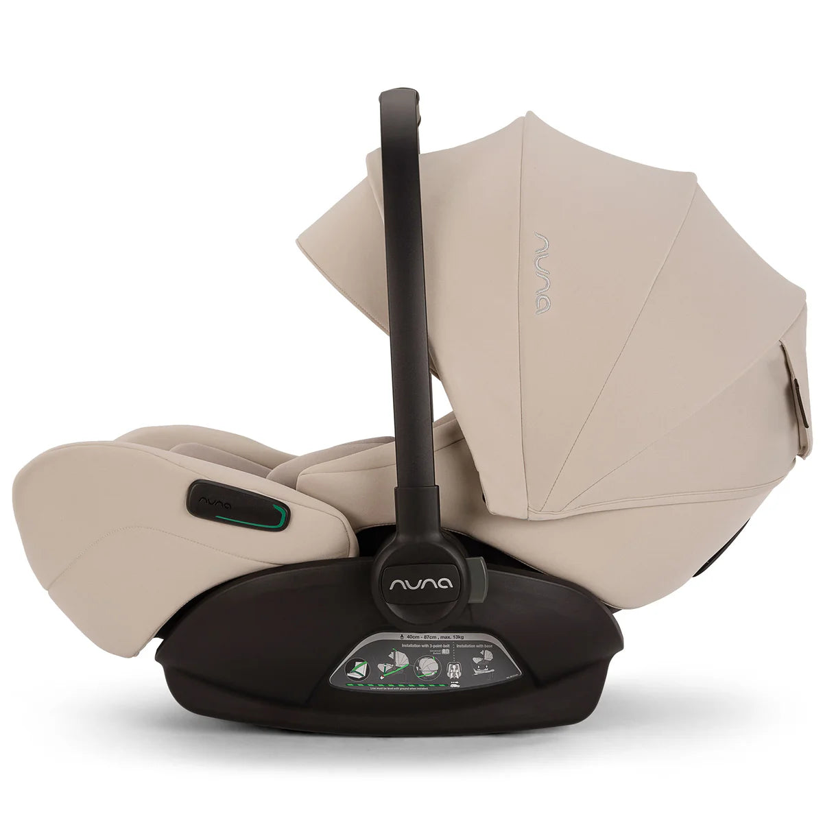 Nuna MIXX Next Pushchair, MIXX Next Carrycot, ARRA Flex Car Seat and BASE Curv Bundle, Biscotti