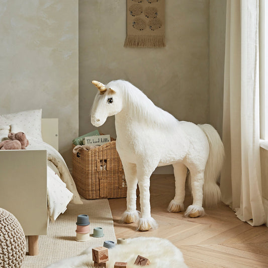 Cuddle Co Standing Unicorn - Gold Dust
