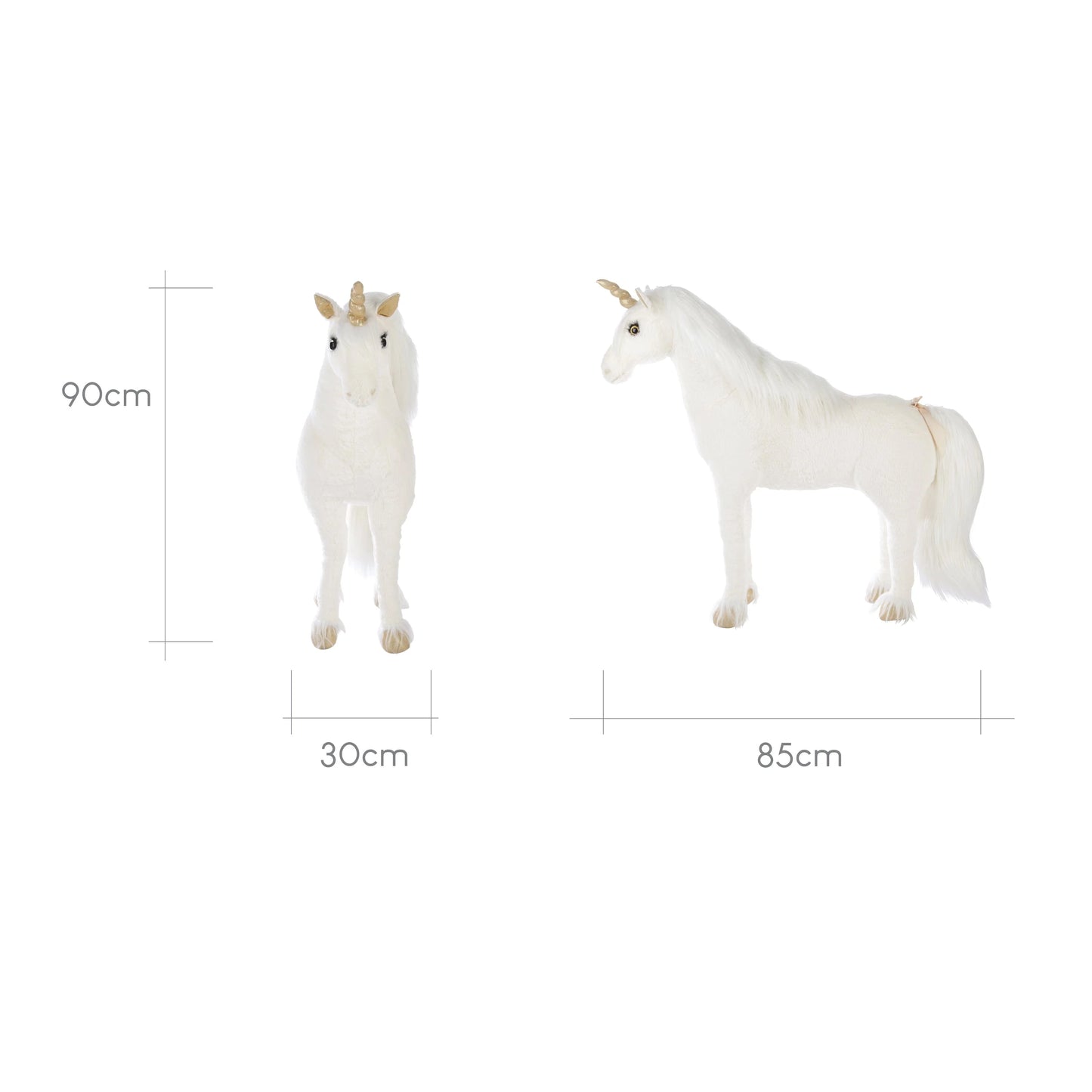 Cuddle Co Standing Unicorn - Gold Dust