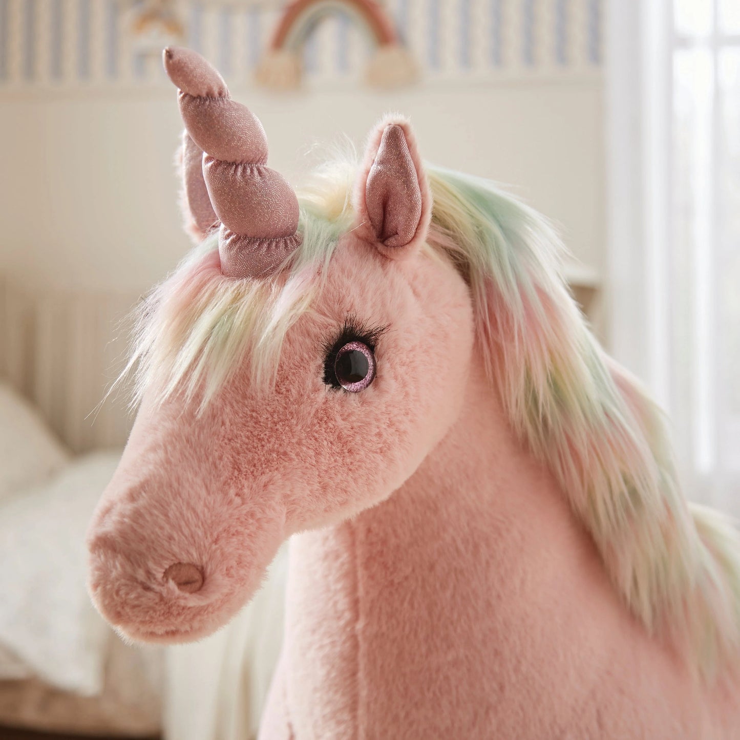 Cuddle Co Standing Unicorn - Rainbow