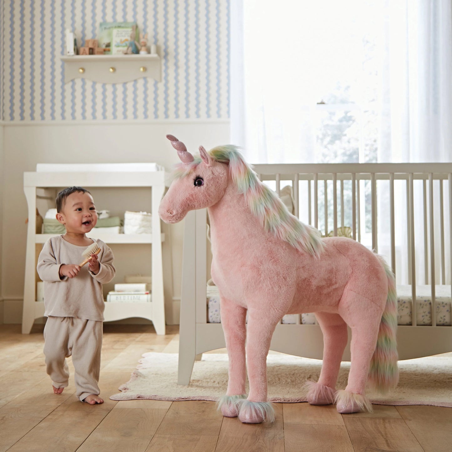 Cuddle Co Standing Unicorn - Rainbow