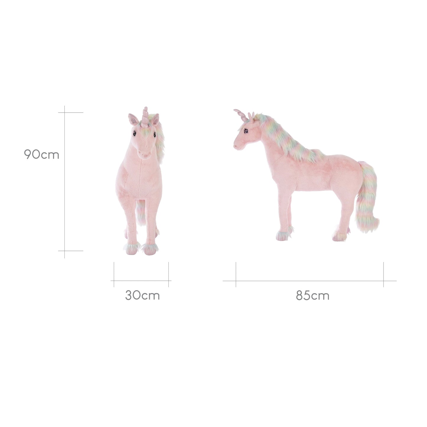 Cuddle Co Standing Unicorn - Rainbow