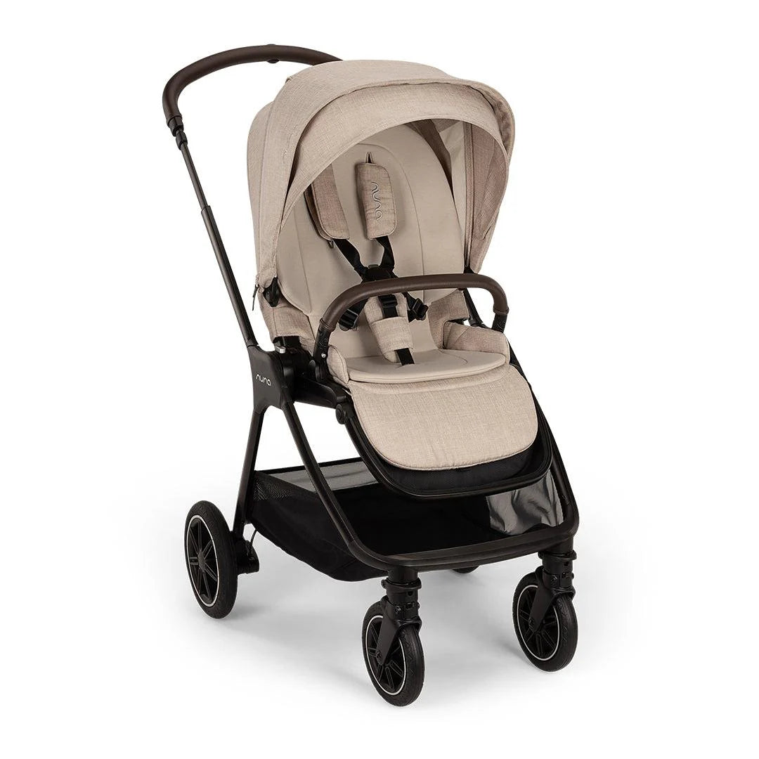 TRIV next Pushchair, LYTL Carrycot and PIPA Urbn Car Seat Travel Bundle Biscotti