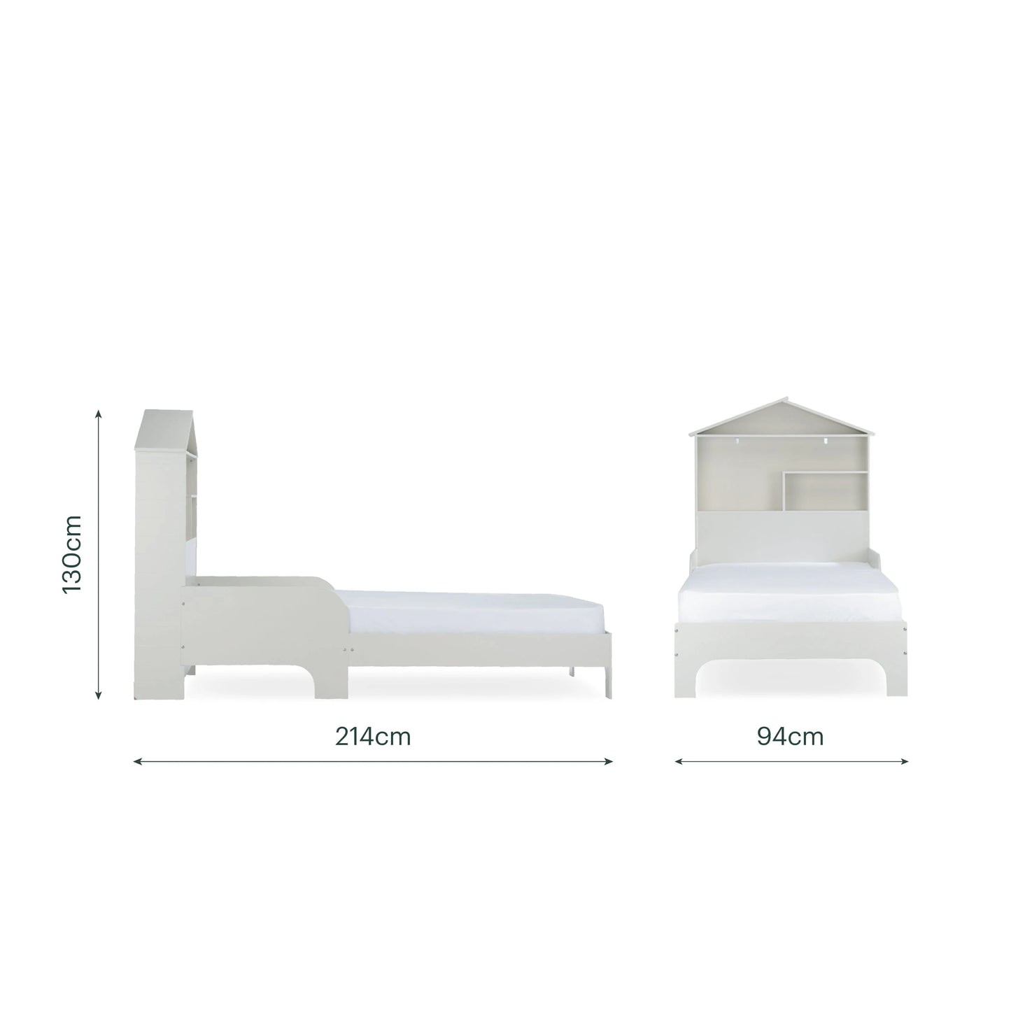 Cuddle Co Play House Single Bed with Storage - Pebble