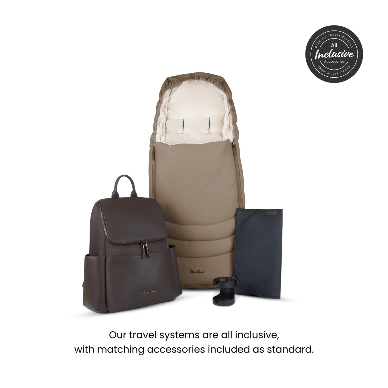 Silver Cross Cove Maple Travel System Ultimate 360 Infant Carrier Bundle (10 piece)