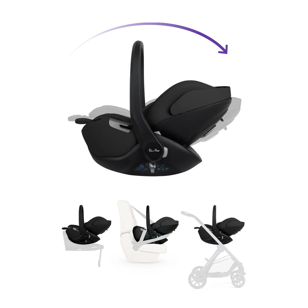 Silver Cross Cove PewterTravel System Ultimate 360 Family Car Seat Bundle (11 piece)